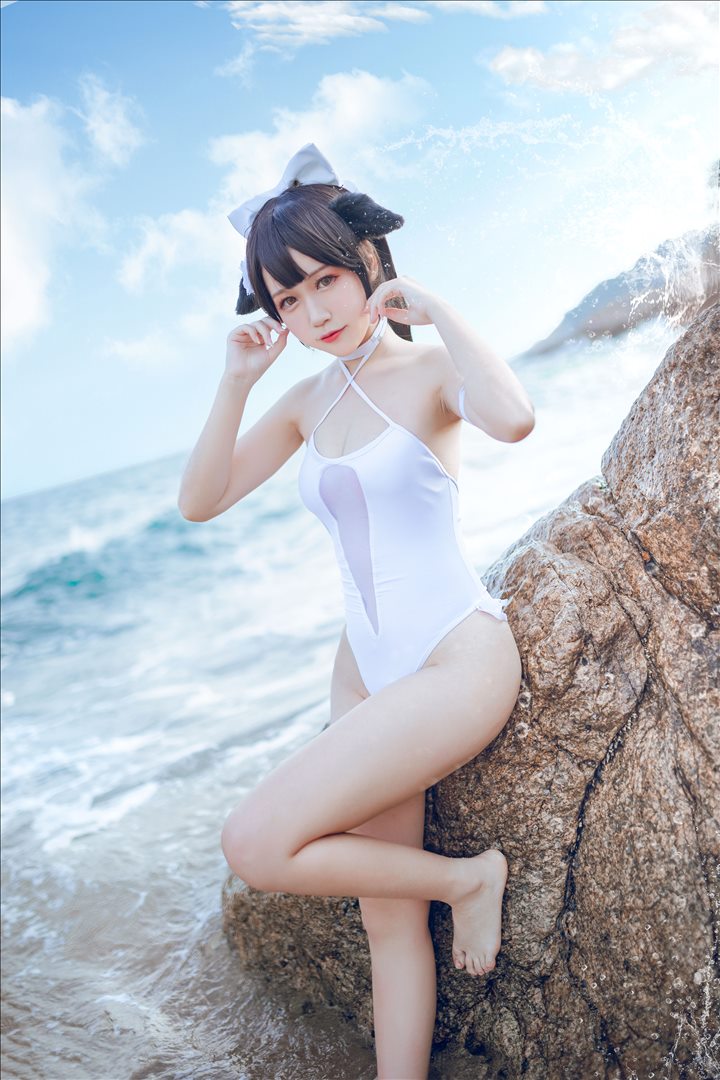 不呆猫 NO.001 ×抖娘 獒犬海边泳装10778