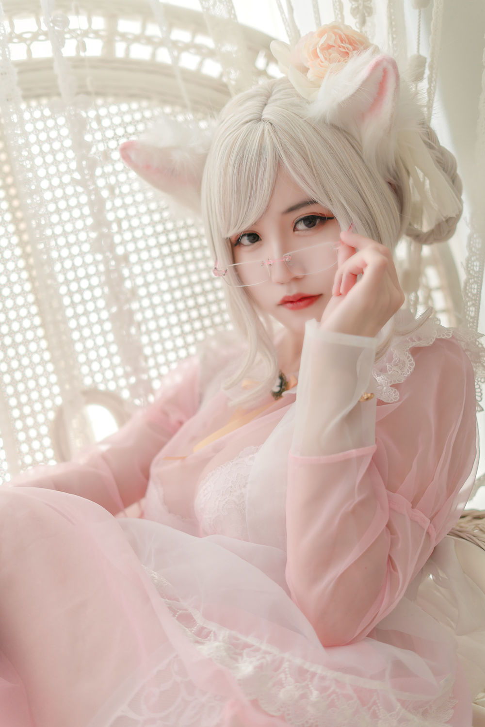 小仓千代w-透明女仆粉色8651