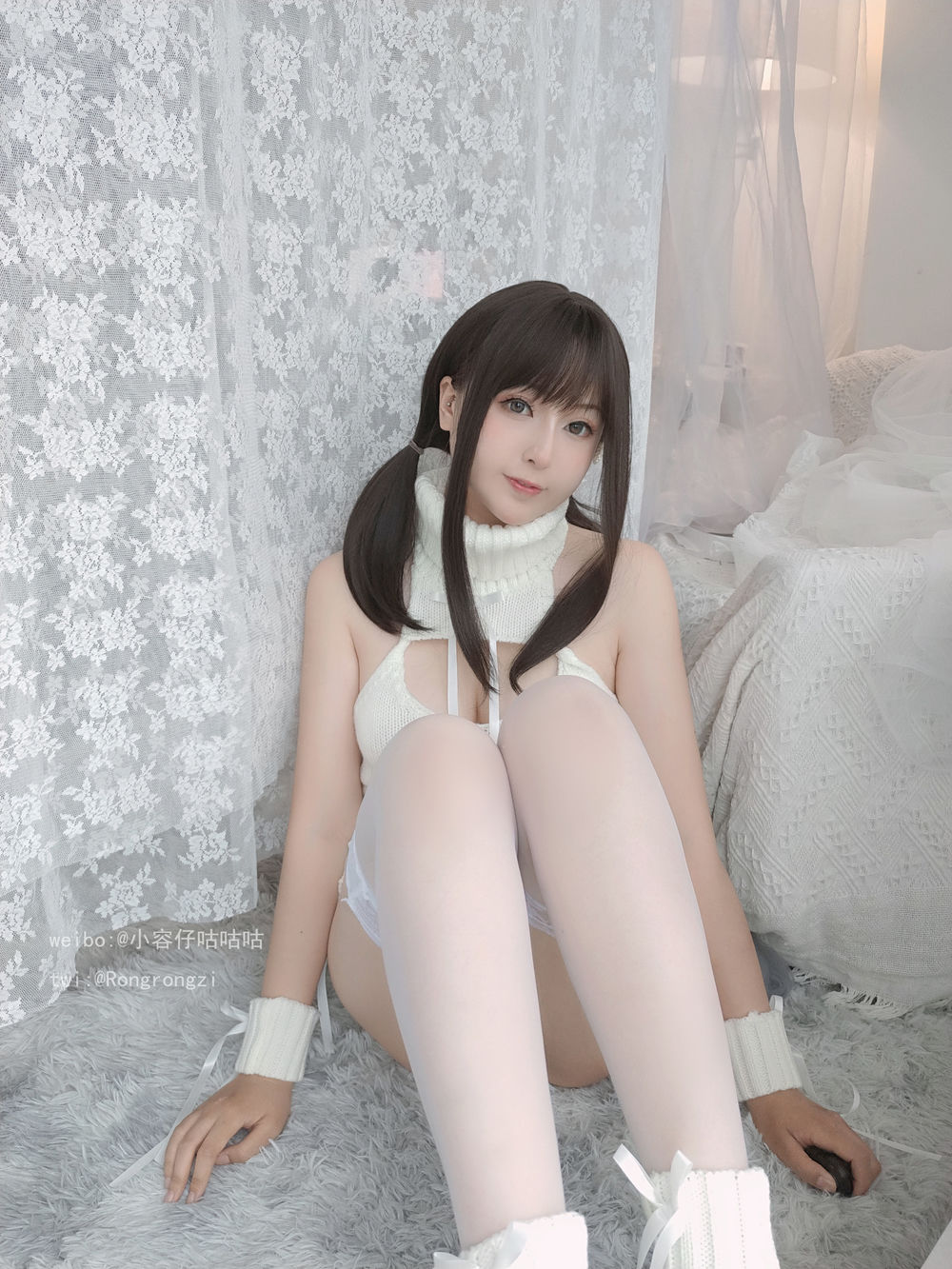 是一只熊仔吗-女友向纯白毛衣23036